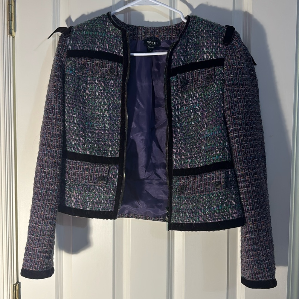 Tailored purple jacket